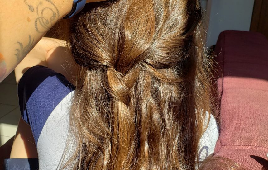 A trança no cabelo do meu filho